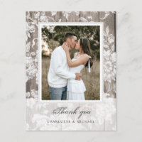Mariage campagnard rustique merci photo