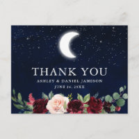 Mariage céleste Sky Moon étoiles Merci floral