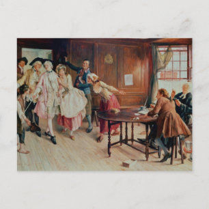 Carte Postale Mariage dans Fleet Street, 1898 (huile sur toile)