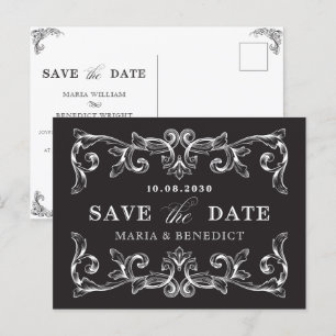 Carte Postale mariage d'art ornemental vintage