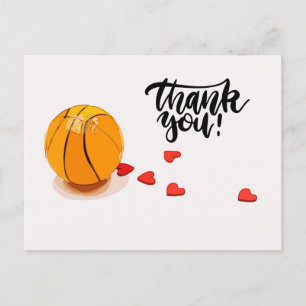 Carte postale Mariage de basket-ball Merci