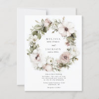 Mariage de courme de fleurs d'aquarelle de crème
