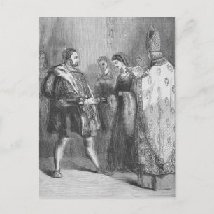 Carte Postale Mariage de Henri VIII et Catherine Parr