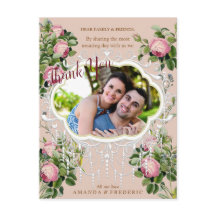 Mariage de jardin victorien Remerciement