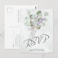 Mariage de Lavande Rustique Eucalyptus Bouquet RSV