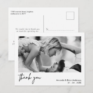 Carte postale Mariage de Merci de calligraphie bla