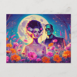 Carte Postale Mariage de Monstres Merci