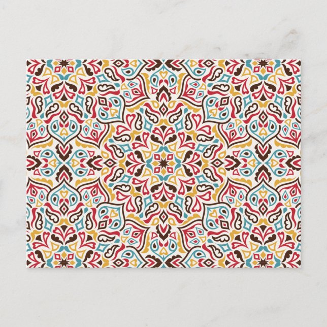 Carte Postale Mariage de Motif de mandala géométrique classique (Devant)