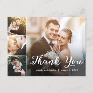 Carte postale Mariage de photos surchargé