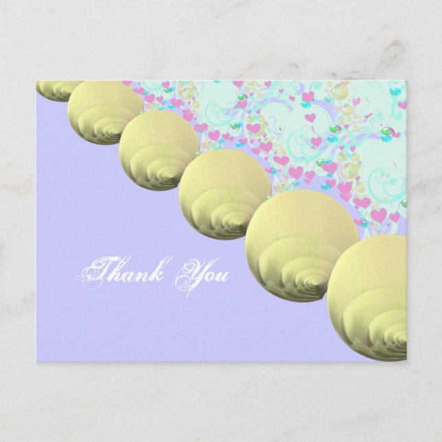 Carte Postale Mariage de plage SeaShells - Customisé (Devant)