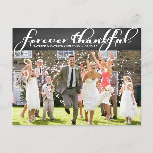 Carte postale Mariage de script de tableau noir (Devant)