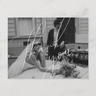 Carte postale Mariage de script minimaliste