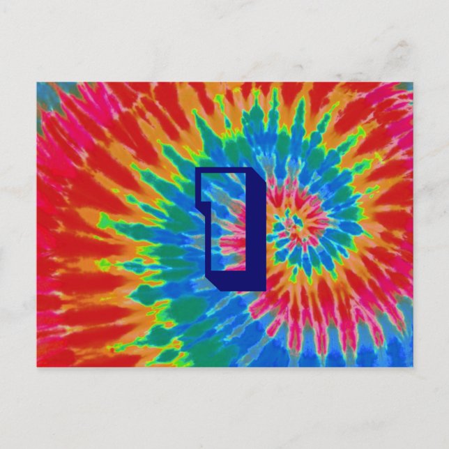 Carte Postale Mariage de teinture à goujon spiral Table 1 (Devant)