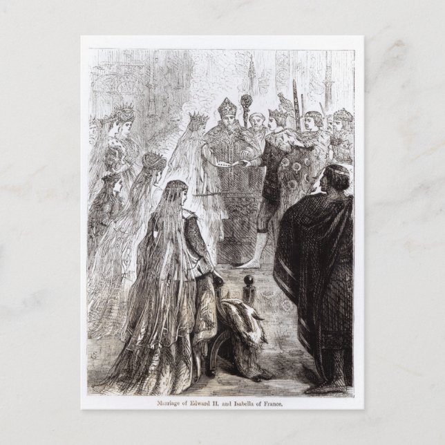 Carte Postale Mariage d'Edward II et d'Isabelle de France (Devant)
