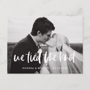Carte Postale Mariage élégant moderne Nous avons attaché la phot
