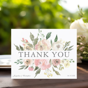 Carte Postale Mariage Élégant Rose Foncé Fleur de Pivoine