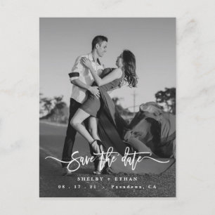 Carte Postale Mariage Enregistrer La Date Invitation, Enregistre