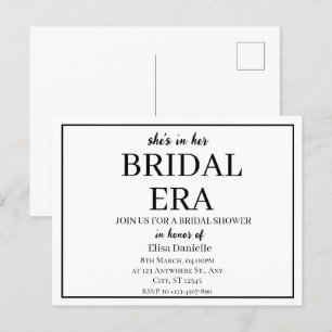 Carte Postale Mariage Ère Minimaliste Moderne Personnalisé Brida