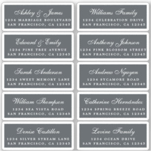 Carte postale Mariage  Étiquette de adresse invité