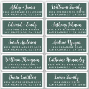 Carte postale Mariage Étiquette de adresse invité