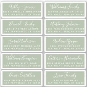 Carte postale Mariage  Étiquette de adresse invité