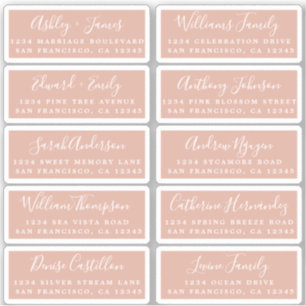 Carte postale Mariage  Étiquette de adresse invité