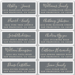 Carte postale Mariage  Étiquette de adresse invité