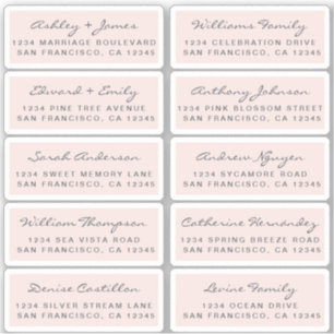 Carte postale Mariage  Étiquette de adresse invité