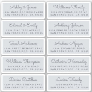 Carte postale Mariage  Étiquette de adresse invité