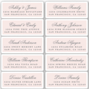 Carte postale Mariage  Étiquette de adresse invité