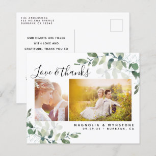 Carte postale Mariage Eucalyptus
