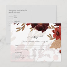 Mariage Floral Automnal Orange Bourgogne Économiqu