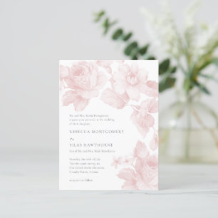 Carte Postale Mariage floral botanique élégant