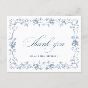Carte Postale Mariage Floral de la Renaissance