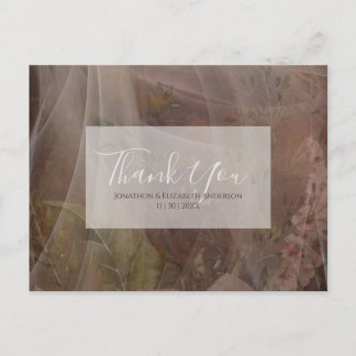 Carte Postale Mariage Floral Vellum Atmosphérique