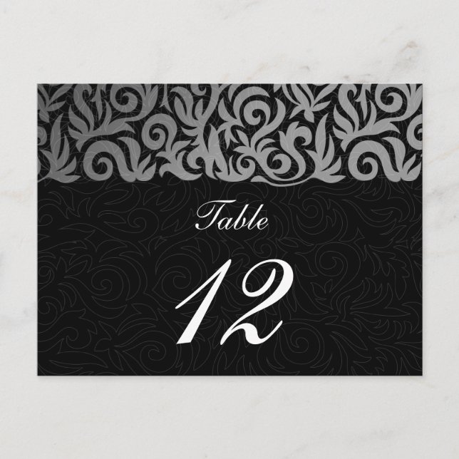Carte Postale Mariage frontalier Ombre argent et noir (Devant)