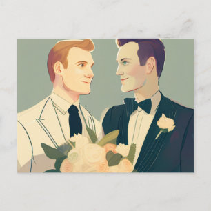 Carte postale Mariage gay