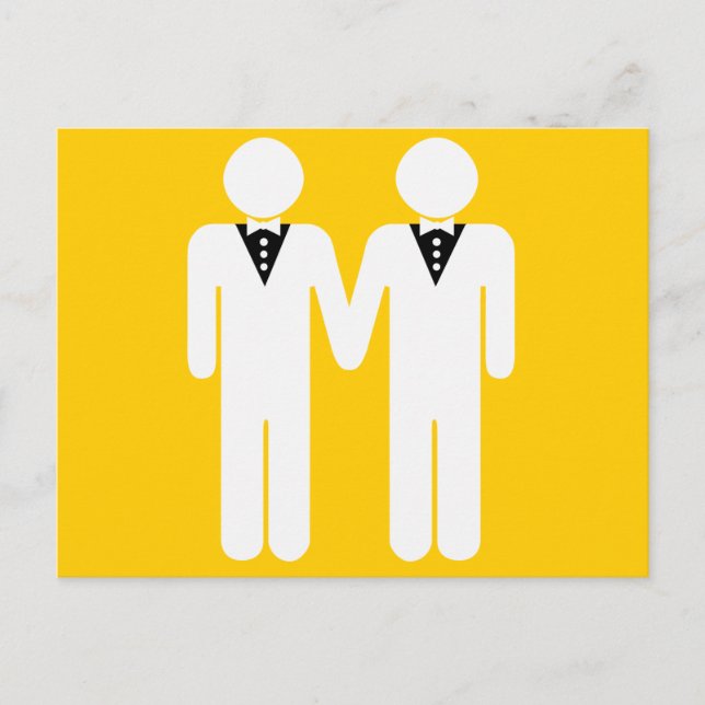 CARTE POSTALE MARIAGE GAY TOPPER (Devant)