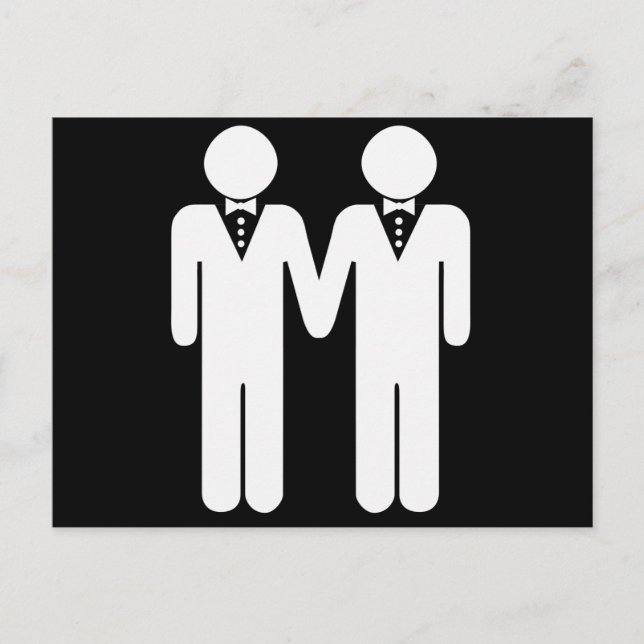 CARTE POSTALE MARIAGE GAY TOPPER (Devant)