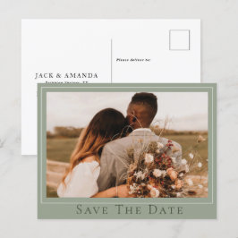 Carte Postale Mariage intemporel simple Enregistrer la date Cart