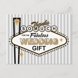 Carte postale Mariage Las Vegas Merci