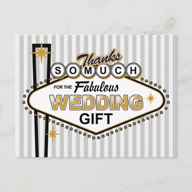 Carte postale Mariage Las Vegas Merci (Devant)