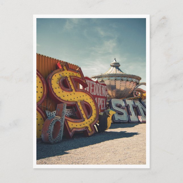 Carte postale Mariage Las Vegas Retro Casino (Devant)