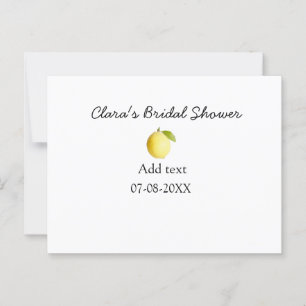 Carte Postale Mariage lemon simple moderne minimaliste rustique 