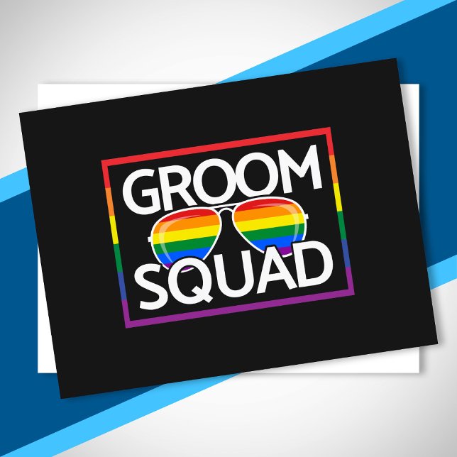 Carte Postale Mariage LGBTQ Fierté Gay Équipe de Garçons de Mari (Créateur téléchargé)