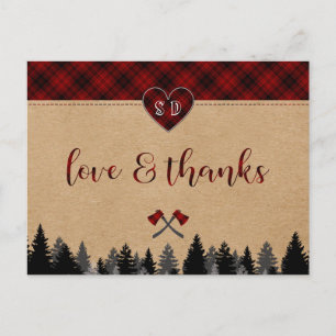 Carte Postale Mariage LumberJack et Jill Anniversaire Merci