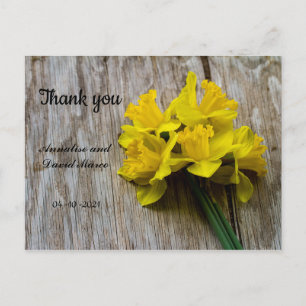 Carte postale mariage Merci