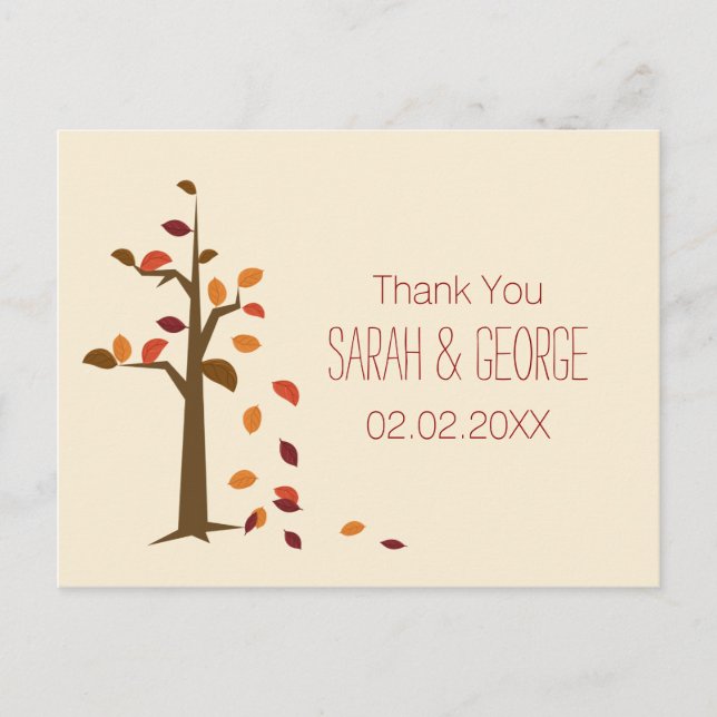 Carte Postale mariage Merci (Devant)