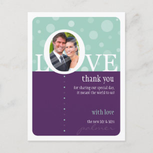 Carte Postale MARIAGE MERCI NOTE :: LOVEbubbles 6