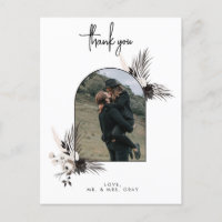 Carte postale mariage Merci photo